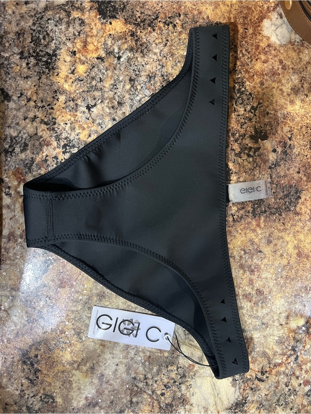 GIGI C Women's Black High-Cut Swim Bottom - Modern Minimal